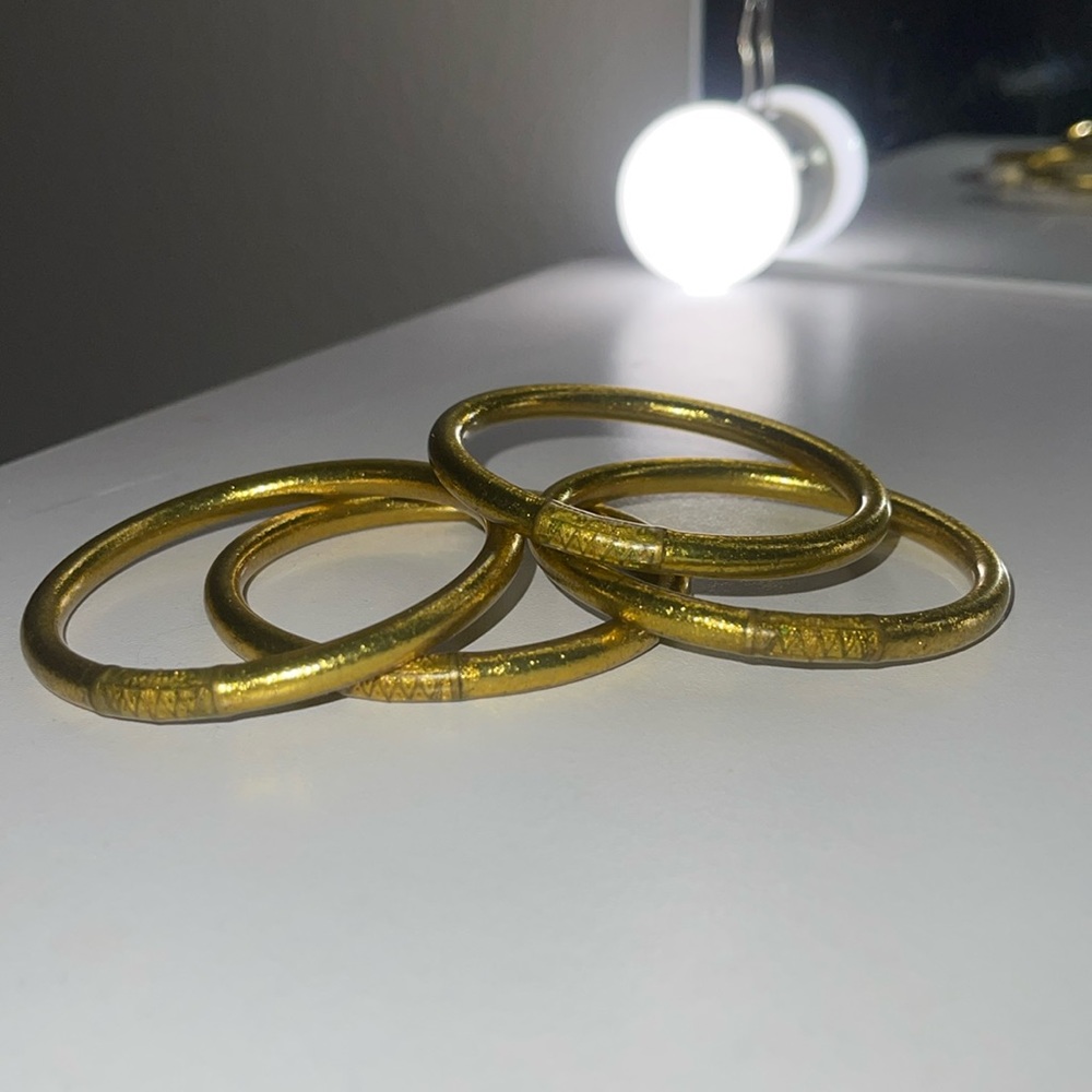 4 Gold size small all weather BuDhaGirl Bangles